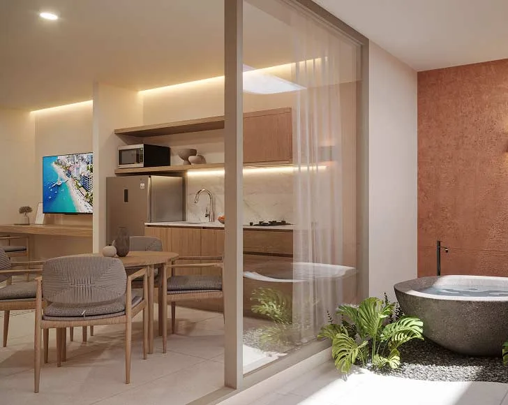 Render modelo 52 m2